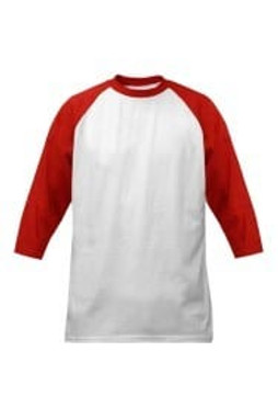M & O Knits 5540 ADULT BASEBALL T-SHIRT