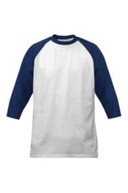 M & O Knits 5540 ADULT BASEBALL T-SHIRT