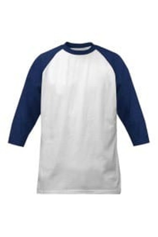 M & O Knits 5540 ADULT BASEBALL T-SHIRT
