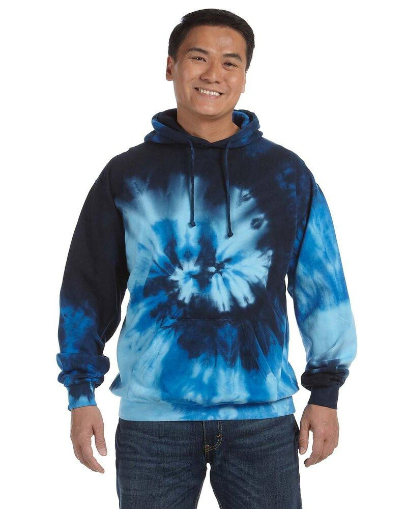 Tie-Dye CD877 Blue Ocean Tie-Dyed Pullover Hood - Main Image