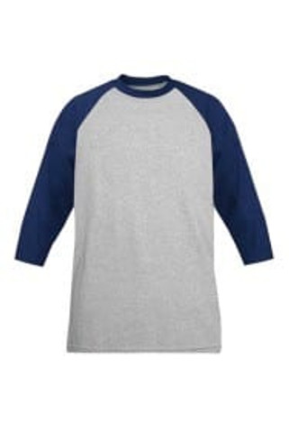 M & O Knits 5540 ADULT BASEBALL T-SHIRT