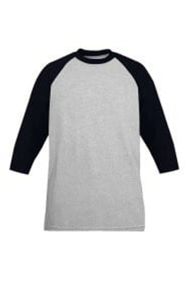 M & O Knits 5540 ADULT BASEBALL T-SHIRT