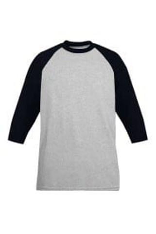 M & O Knits 5540 ADULT BASEBALL T-SHIRT