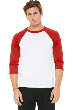 Bella B3200 - Unisex ¾ sleeve baseball tee