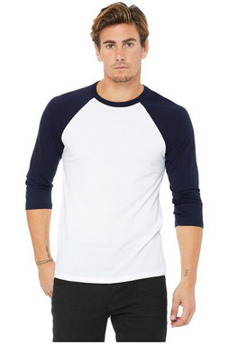 Bella B3200 - Unisex ¾ sleeve baseball tee