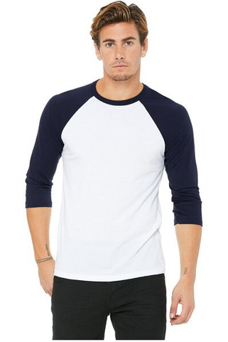 Bella B3200 - Unisex ¾ sleeve baseball tee