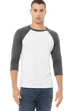 Bella B3200 - Unisex ¾ sleeve baseball tee