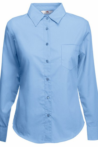 Fruit of the Loom SS012 - Lady-fit poplin long sleeve shirt