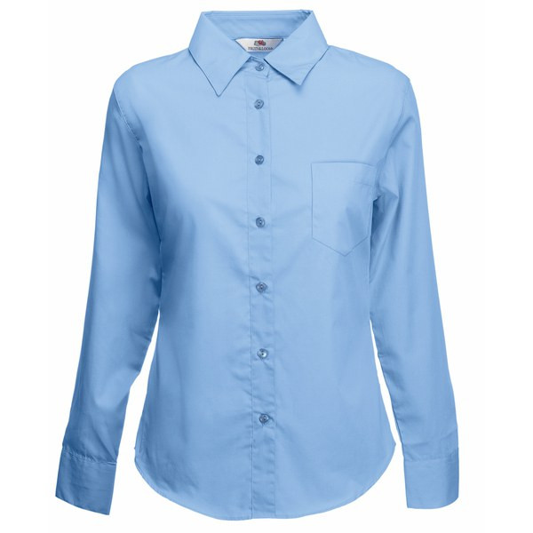 Fruit of the Loom SS012 - Ženska poplin košulja dugih rukava