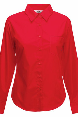 Fruit of the Loom SS012 - Chemise popeline à manches longues femme