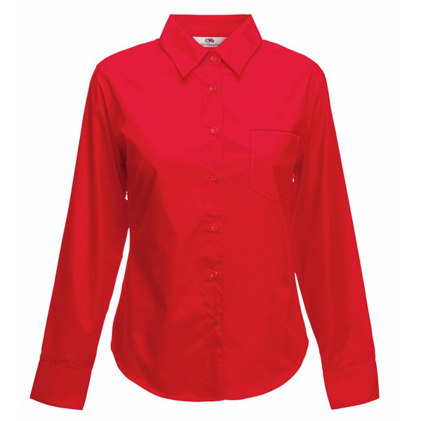 Fruit of the Loom SS012 - Lady-fit poplin long sleeve shirt