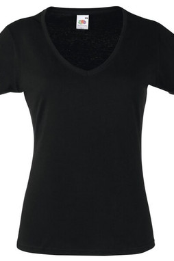 Fruit of the Loom SS047 - T-shirt med V-ringning för kvinnor