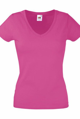 Fruit of the Loom SS047 - Women's V-neck T-shirt
