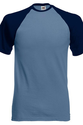 Fruit of the Loom SS026 - Maglietta Baseball Maniche Corte Premium