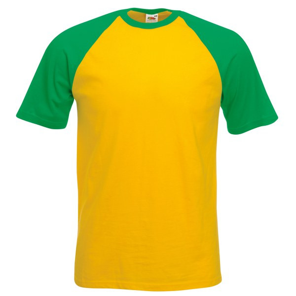 Fruit of the Loom SS026 - Kortærmet baseball-t-shirt