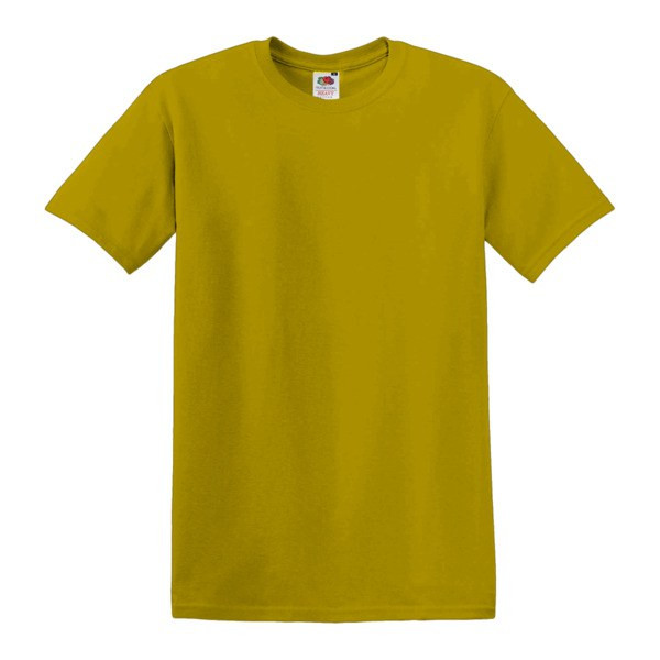 Fruit Of The Loom Damen T-Shirt – Basic Baumwollshirt In Gelb, Größe M