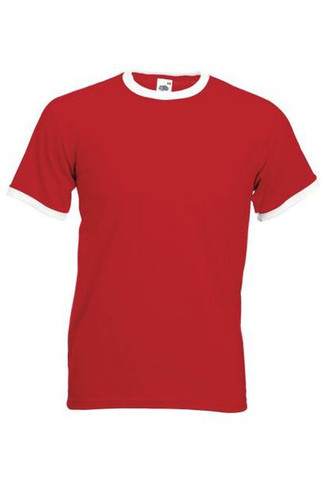 Fruit of the Loom SS168 - Komfortabler Kontrast Ringer T-Shirt