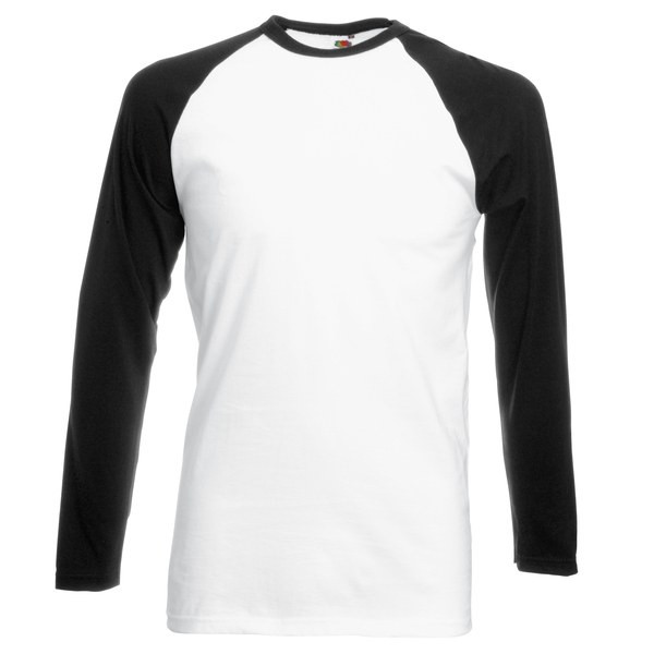 Fruit of the Loom SS028 - Langærmet baseball t-shirt til mænd