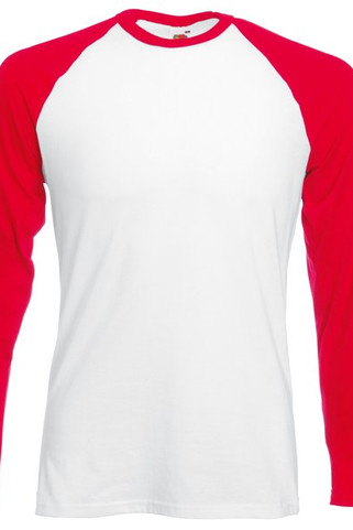 Fruit of the Loom SS028 - T-shirt Manches Longues Homme Baseball