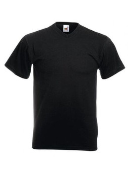 Fruit of the Loom SS034 - T-shirt Col V Confort Doux et Durable