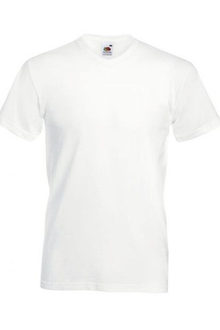 Fruit of the Loom SS034 - Tricou cu guler în V Valueweight