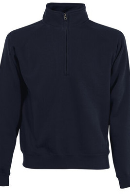 Fruit of the Loom SS830 - Sweatshirt Homem Com Gola Alta e Meio Zíper