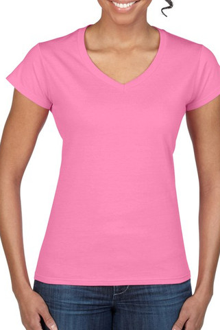 Gildan GD078 - Premium Softstyle Womens V-Neck T-Shirt