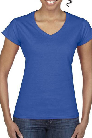 Gildan GD078 - T-shirt Femme Col V Style Doux et Élégant