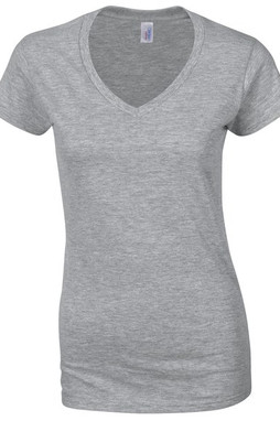 Gildan GD078 - T-shirt Femme Col V Style Doux et Élégant