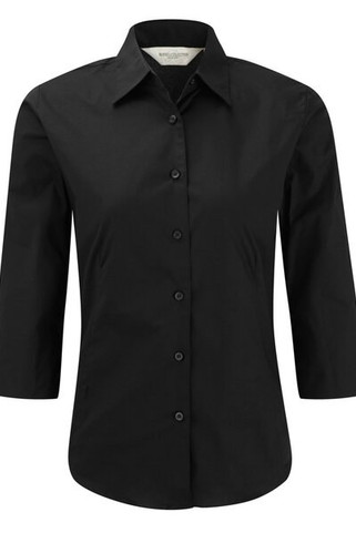 Russell Collection J946F - Womens ¾ sleeve easycare fitted shirt