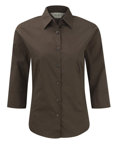 Russell Collection J946F - Women's ¾ sleeve easycare fitted shirt