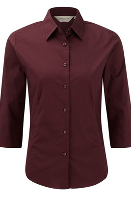 Russell J946F - Dames met 3/4 mouw Easy Care getailleerd overhemd