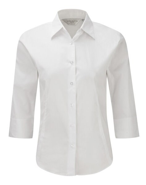 Russell Collection J946F - Women's ¾ sleeve easycare fitted shirt
