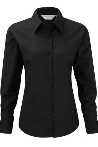 Russell J932F - Damen Oxford Langarm Bluse