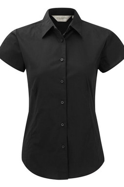 Russell Collection J947F - Womens short sleeve easycare fitted stretch shirt