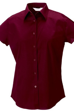 Russell Collection J947F - Womens short sleeve easycare fitted stretch shirt