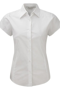 Russell Collection J947F - Womens short sleeve easycare fitted stretch shirt