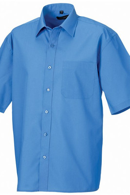 Russell Collection J935M - Short sleeve polycotton easycare poplin shirt