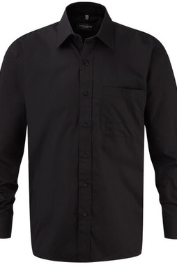 Russell Collection J936M - Camicia maniche lunghe in puro cotone poplin - easycare