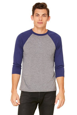 Bella+Canvas 3200 - T-shirt de baseball unisexe à manches 3/4