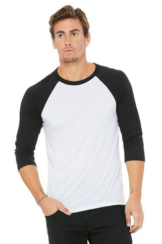 Bella+Canvas 3200 - Unisex 3/4-Sleeve Baseball T-Shirt