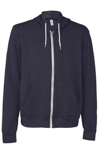 Bella+Canvas 3739 - Unisex Poly-Cotton Fleece Full-Zip Hoodie