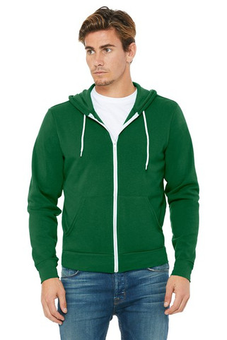 Bella+Canvas 3739 - Unisex Poly-Cotton Fleece Full-Zip Hoodie