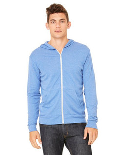 Bella+Canvas 3939 - Unisex Triblend Full-Zip Lightweight Hoodie