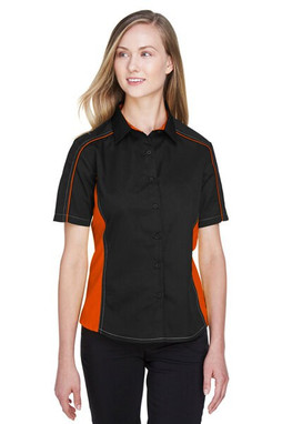 Ash City North End 77042 - Fuse Ladies Color-Block Twill Shirts