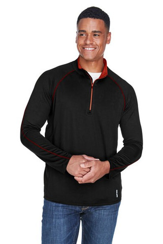 Ash City North End 88187 - Radar Mens Half-Zip Performance Long Sleeve Top