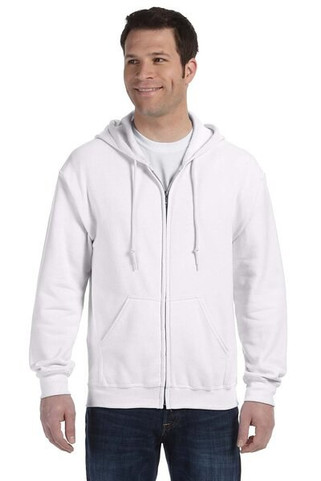 Gildan sweatshirt with zipper for men dark white