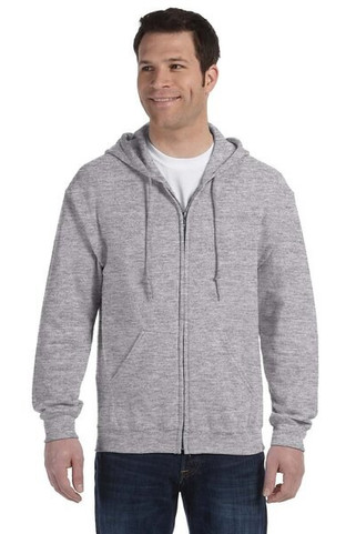 Gildan sweatshirt with zipper for men dark white