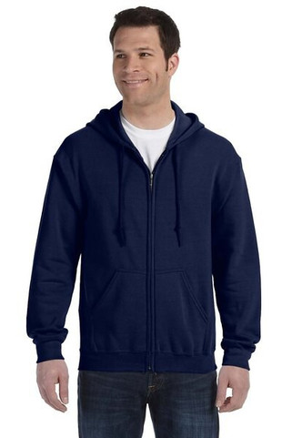 Gildan sweatshirt with zipper for men dark white
