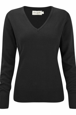 Russell Collection R-710F-0 - Pullover med V-udskæring